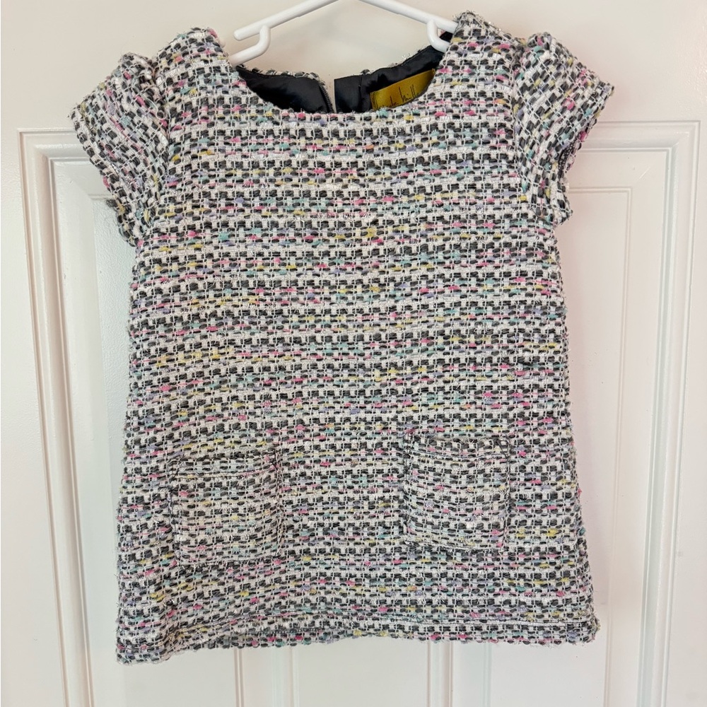 Nicole Miller Kids Tweed Top - Pink, Yellow, Black, purple, blue